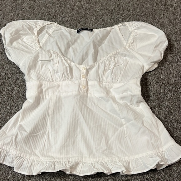 brandy Melville White cotton crop top - Picture 4 of 4